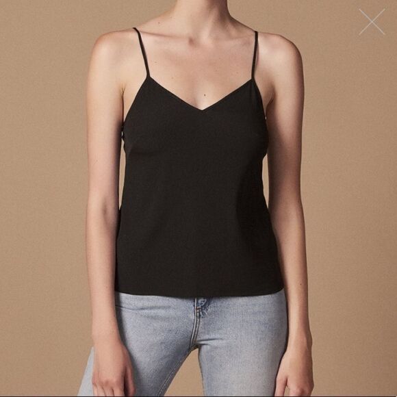 New Sandro TOP WITH FINE STRAPS- Black - Picture 1 of 7